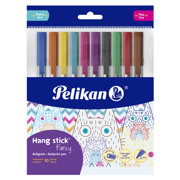Boligrafo Pelikan Hang Stick Fancy Punto Medio 1.0MM C/ 10 Colores Surtidos