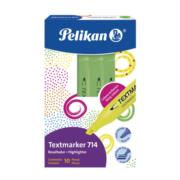 Marcador Resaltador Pelikan 714 Color Verde C/10 Pzas