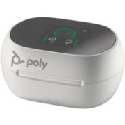 Poly Voyager Free 60+ Audifonos UC Blanco arena + Adaptador USB-A BT700 + Estuche de carga con pantalla tactil