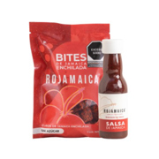 Paquete Rojamaica Salsa 50 Grs (C/12) con Bites 45 Grs (C/12) Caja C/12
