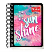 Cuaderno Scribe Pocket Doble Espiral Pasta Semi Rigida Raya 80H