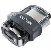 Memoria USB SanDisk Flash Ultra Dual Drive M3.0 128GB USB 3.0 USB Type-A Micro-USB Color Gris SDDD3-128G-G46