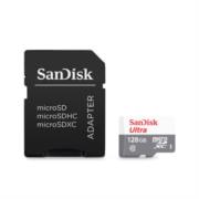 Memoria Micro SD SanDisk Ultra 128GB Micro SDXC UHS-I Clase 10 C/Adaptador Color Gris Blanco SDSQUNR-128G-GN3MA