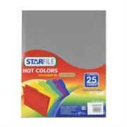 Folder StarFile Hot Colors Tamaño Carta Color Gris 25 Pzas