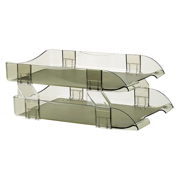 Charola Sablón 2426HU Acrílico Humo Dos Niveles Tamaño Legal