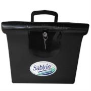 Archivero Portátil Sablon Plástico Tamaño Carta Color Negro C/Cerradura