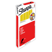 Marcador Permanente Sharpie Punto Fino Amarillo C/6 Pzas