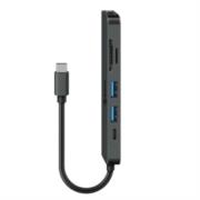 Estación de Conexión Steren USB C 6 en 1 Color Negro