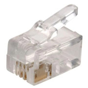 PLUG TEL MODULAR D/4 CONT P/AURICULAR RJ9