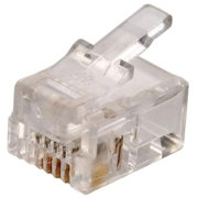PLUG TELEFONICO MODULAR DE 4 CONTACTOS RJ11