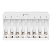Cargador Steren de 8 Pilas AA y AAA
