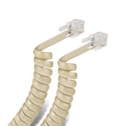 CABLE ESPIRAL STEREN TELEFONICO PARA AURICULAR 4.5M MARFIL