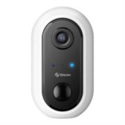 Cámara Seguridad Steren Wi-Fi FHD Fija con Batería Recargable Color Blanco