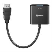 Convertidor Steren HDMI a VGA Audio-Video Color Negro