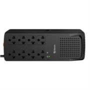 Regulador Steren Voltaje 1000W 8 Contactos Color Negro