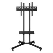 Soporte Steren Móvil para TV 19" a 83" Con Repisa Soporta Hasta 60kg Color Negro