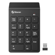 Teclado Numerico Inalambrico Steren COM-633 con 18 Teclas Distancia de Operación 5m Negro