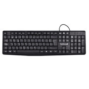 Teclado Alambrico Techzone Basico Negro de ABS 105 Teclas QWERTY Longitud de Cable de 1.35m Indicadores Numerico