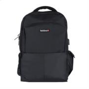 Backpack TechZone Courage Gris Potta Laptop 15.6" Conector Usb Externo Cierres Metalicos Auto Reparables