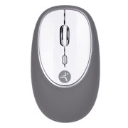 Mouse Inalámbrico TechZone Jelly Mate Grey de ABS Silicón 3 Botones 1200 DPI con Batería AAA incluida Gris