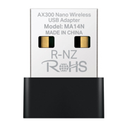 Adaptador Mercusys de TP-Link inalambrico Wi-Fi nano 2 4GHz USB 2 0 Windows 11 10 7 y Linux AX300