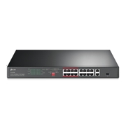 Switch TP-Link no administrable de 16 puertos de 10/100Mbps y 2 puertos Gigabit con 16 puertos PoE+