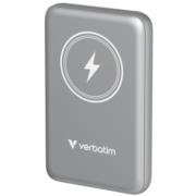 Cargador Verbatim Charge and Go Power Bank Carga Inalámbrica 10000mAh Magnetica Color Gris