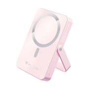 Cargador Magnetico Verbatim con carga inalámbrica de vidrio con soporte de 10 000 mah - Rosa