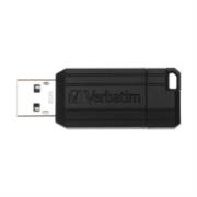 Memoria USB VERBATIM Flash 2.0 PinStripe 64GB - Negro