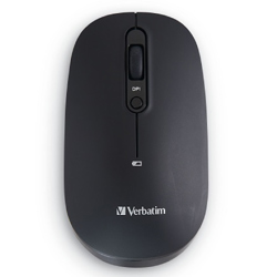 Mouse VERBATIM Inalambrico Recargable Multidispositivo USB-C a USB-A - Negro