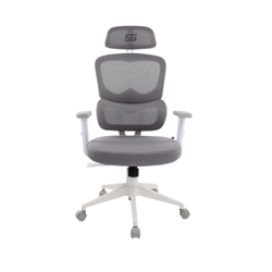 Silla Vorago Start The Game CGM400 Mesh Reclinable Descansa Brazos 1D Blanco