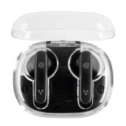 Audífonos Vorago ESB-401 TWS Bluetooth 5.3 Carga de 300 mAh Resistente al Agua Estuche Transparente Color Negro