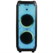 Bafle Vorago KSP-600 Doble 10 quot 2 80W RMS BT TWS Microfono Inalambrico USB TF RGB