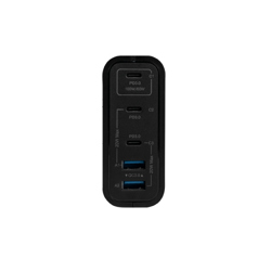 CARGADOR DE PARED VORAGO AU-600 TIPO C 100W PD 5 PUERTOS QUICK CHARGE 3.0 NEGRO