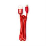 CABLE VORAGO CAB-209 DUAL MICRO USB/LIGHTNING ROJO 1M BOLSA