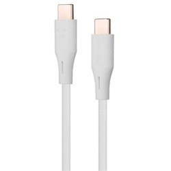 CABLE VORAGO CAB-CC01W USB TIPO C- USB TIPO C 1 METRO CARGA RAPIDA BLANCO