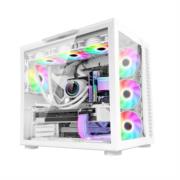 Gabinete Game Factor CSG700 ATX Fishtank Panel Lateral Vidrio Templado USB 2.0/3.0 Color Blanco