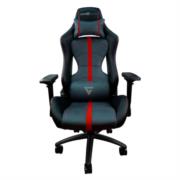 Silla Game Factor CGC650 Tapizado Automotriz Reclinable Descansa Brazos 4D Altura Ajustable Frenos Color Negro-Rojo