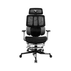 SILLA GAME FACTOR CGM700 MESH / RECLINABLE / DESCANSA BRAZOS 4D / ESTRELLA METALICA / NEGRO