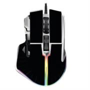 Mouse Game Factor MOG602 Click Láser Pixart 3370 19000 dpi 8 Botones Iluminación RGB Color Negro