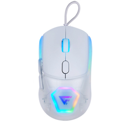 Mouse Game Factor MOG530 Carcasas Intercambiables Pixart 3327 12.000 DPI RGB USB Blanco