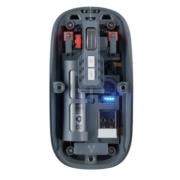 Mouse Transparente VORAGO MO-415 Inalámbrico Bluetooth USB 2.4G hasta 1.600 DPIS Recargable