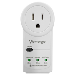 Protector de Voltaje Vorago AVR-300 RJ45/RJ11 Portatil 1800W Electrodomesticos Blanco