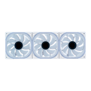 Kit Ventiladores Vorago Game Factor FKG500 Modulares 3 FANS 120mm 58 CFM RGB Control Remoto Blanco