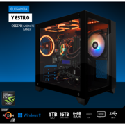 Desktop Vorago GF CSG570 RYZEN7 64G DDR4 1T M.2 16TB TV 3060 12GB DDR6 650w 80+G E.L240MM WIN11PRO+KM-500