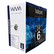 Cable UTP CAT6 Indoor 4 Pares 23 AWG Cubierta de PVC Cobre color blanco 305 mts. CAT6-PVC-BLANCO