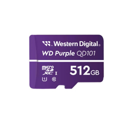 Memoria Micro SD Western Digital Purple WDD512G1P0C512 GB Micro SC QD101- 1UHS Clase 10 para videovigilancia.
