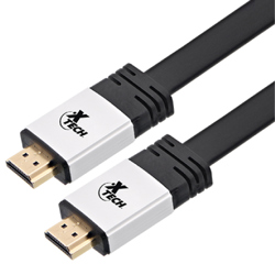 Cable XTech plano HDMI macho a HDMI macho de alta velocidad con enchufes de aluminio 1.80 mts 2u/empaque XTC-616X2