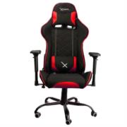 Silla Gamer Xzeal XZ25 Tela Foam Reclinable 180° Base metal Piston clase 4 150Kgs Brazos4D Negro-Rojo