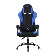 Silla Gamer Xzeal XZ20 Tela Foam Reclinable 140° Base de Metal Piston Clase 3 115Kgs Brazos Fijos Negro-Azul